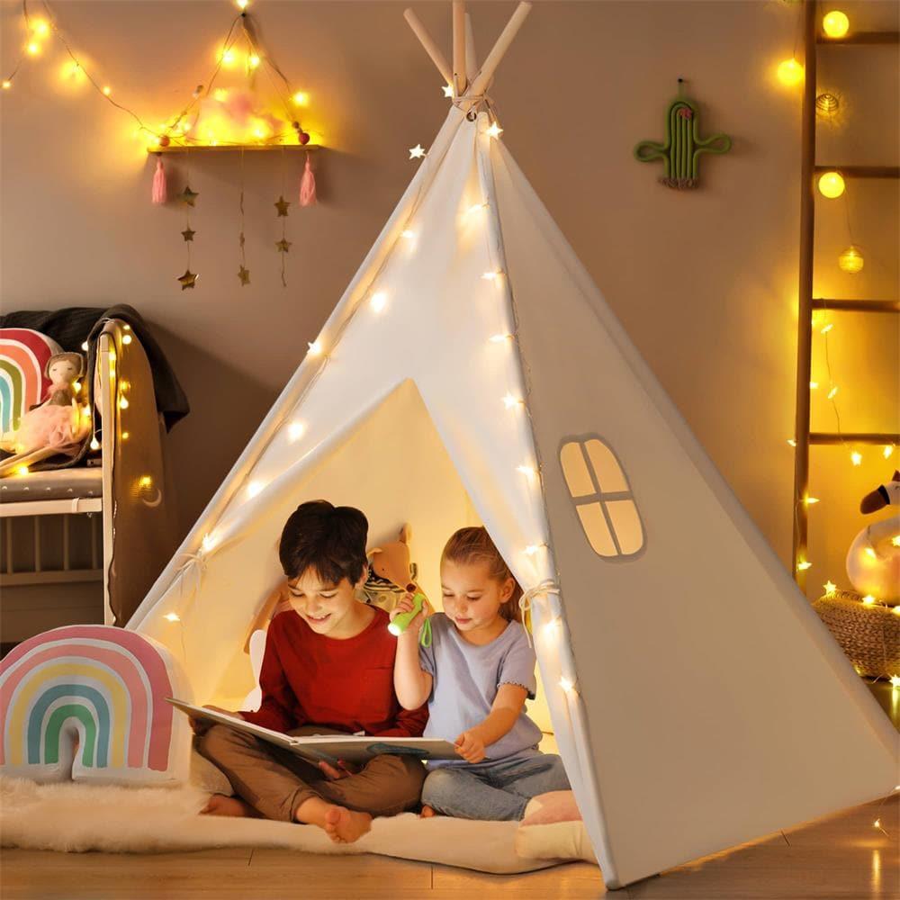Tiny Land Kids Teepee Tent Children Play Tent with Mat & Carry Case