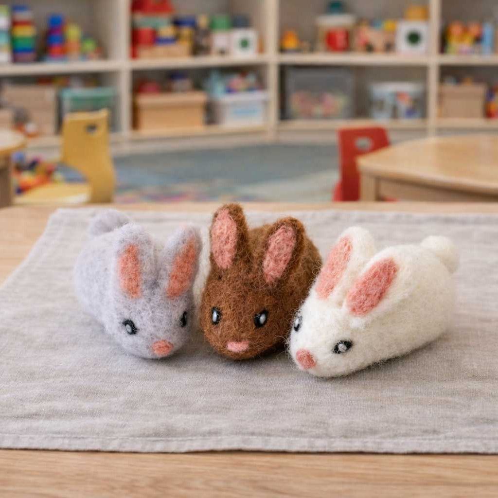 Felt Rabbits, Set of 3 – My Toy Wagon