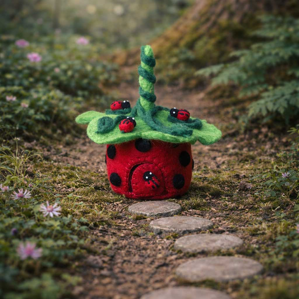 Felt Red Ladybird Tiny Home