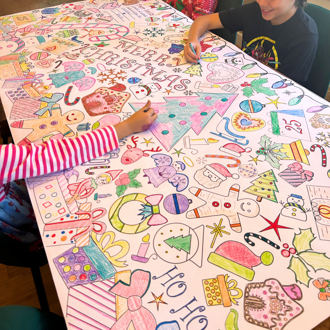 Christmas Coloring Tablecloth