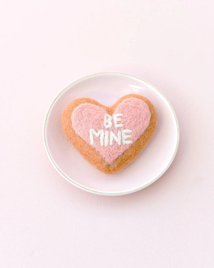Felt "Be Mine" Heart Icing Cookie