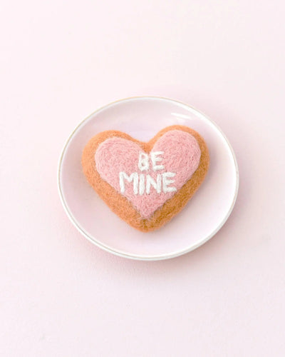 Pre-Order Felt "Be Mine" Heart Icing Cookie (Ships in late January)