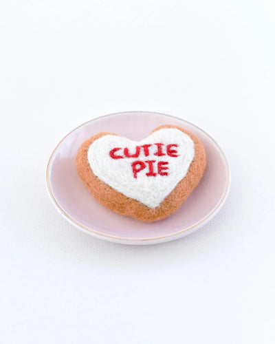 Pre-Order Felt "Cutie Pie" Heart Icing Cookie (Ships in late January)