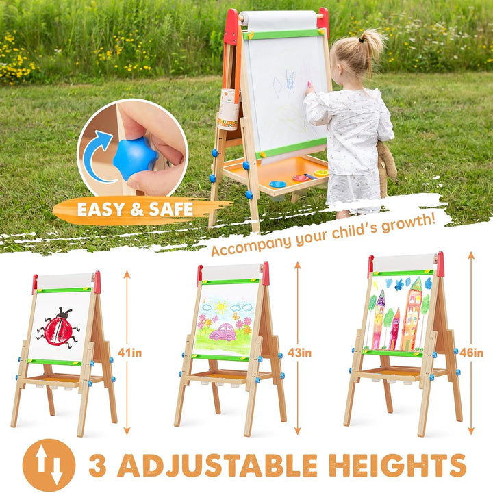 Tiny Land® 3-in-1 Art Easel &amp; Paper Roll Set