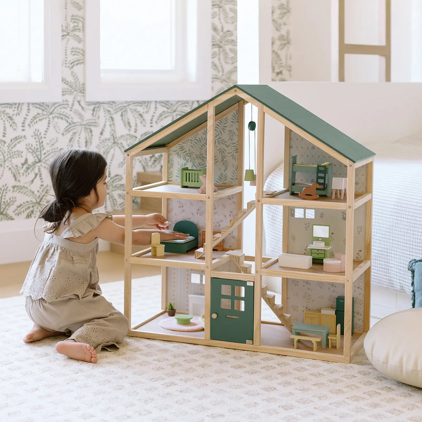 Tiny Land® Sweetwood Evergreen Dollhouse without Dolls