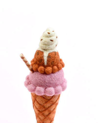 Felt Neapolitan (Harlequin) Ice Cream