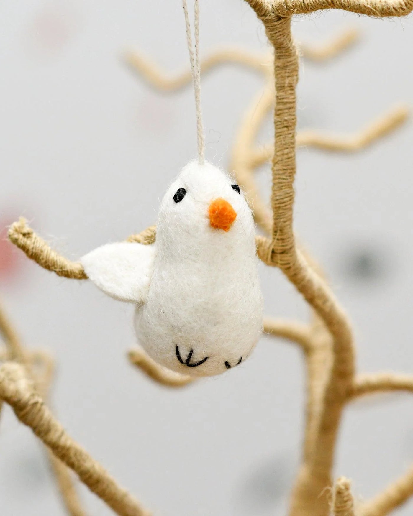 Felt White Chick Ornament