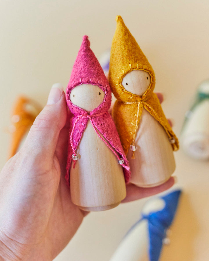 Orange Wooden Gnome