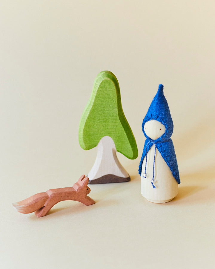Blue Wooden Gnome