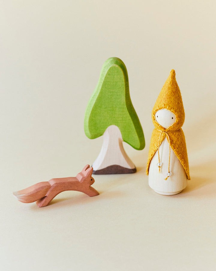 Yellow Wooden Gnome