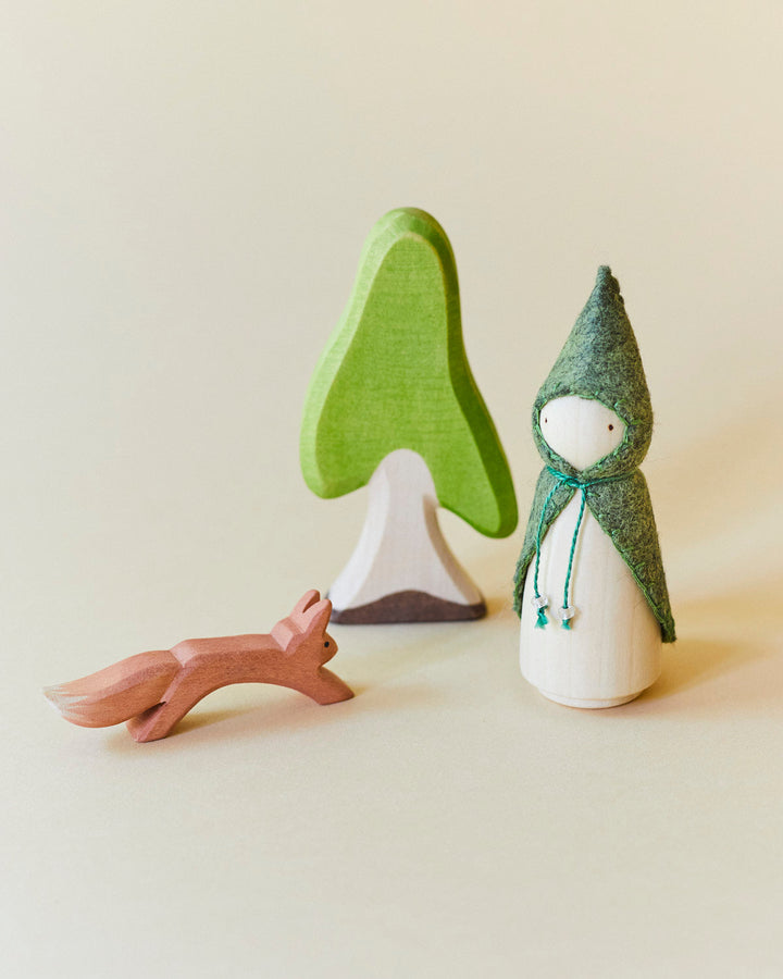 Green Wooden Gnome