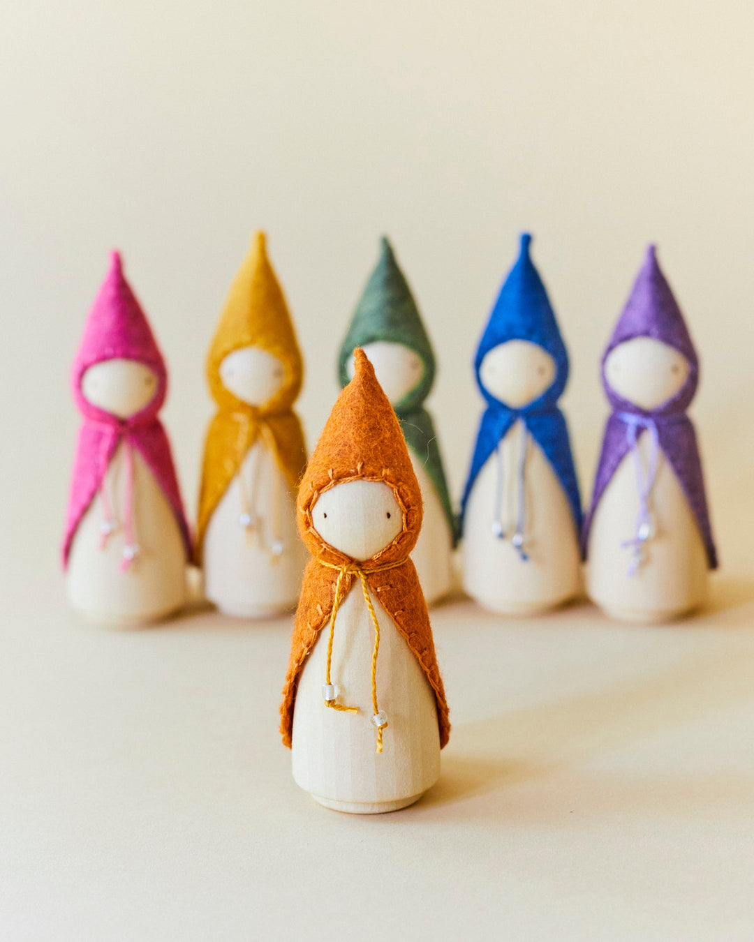 Orange Wooden Gnome