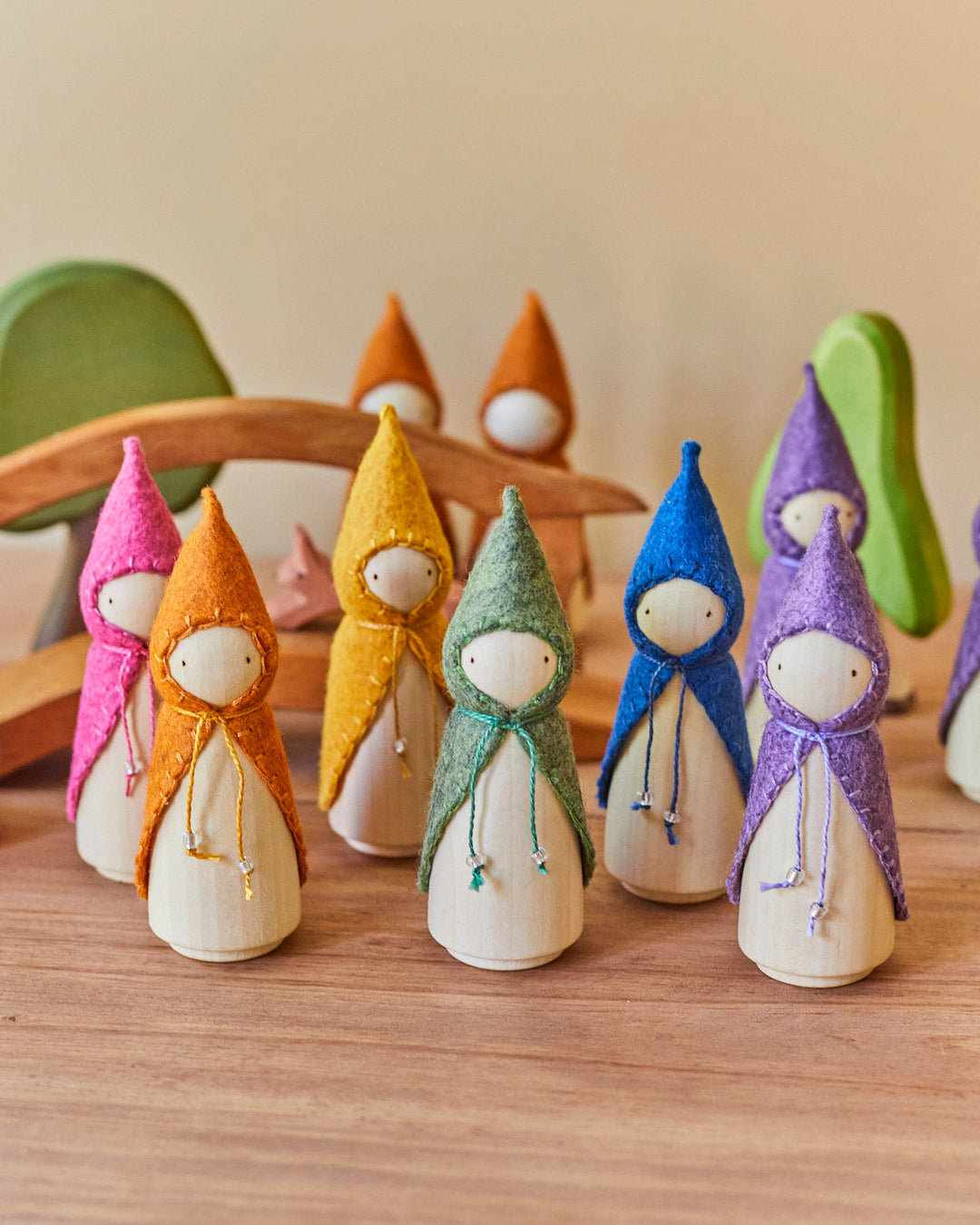 Green Wooden Gnome