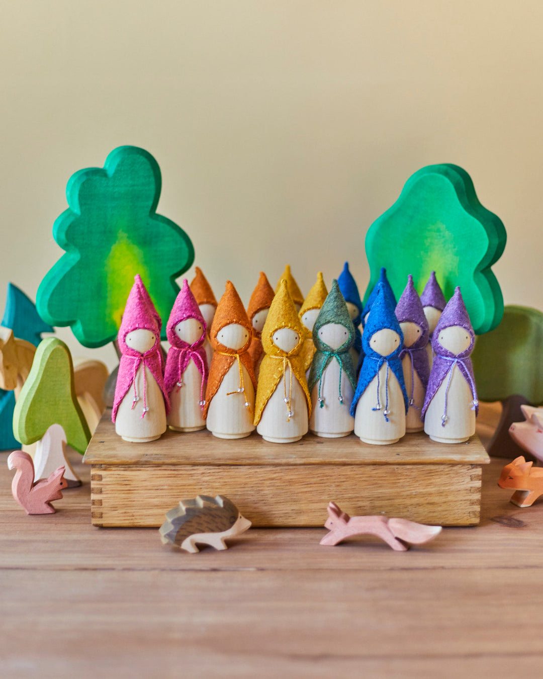 Orange Wooden Gnome
