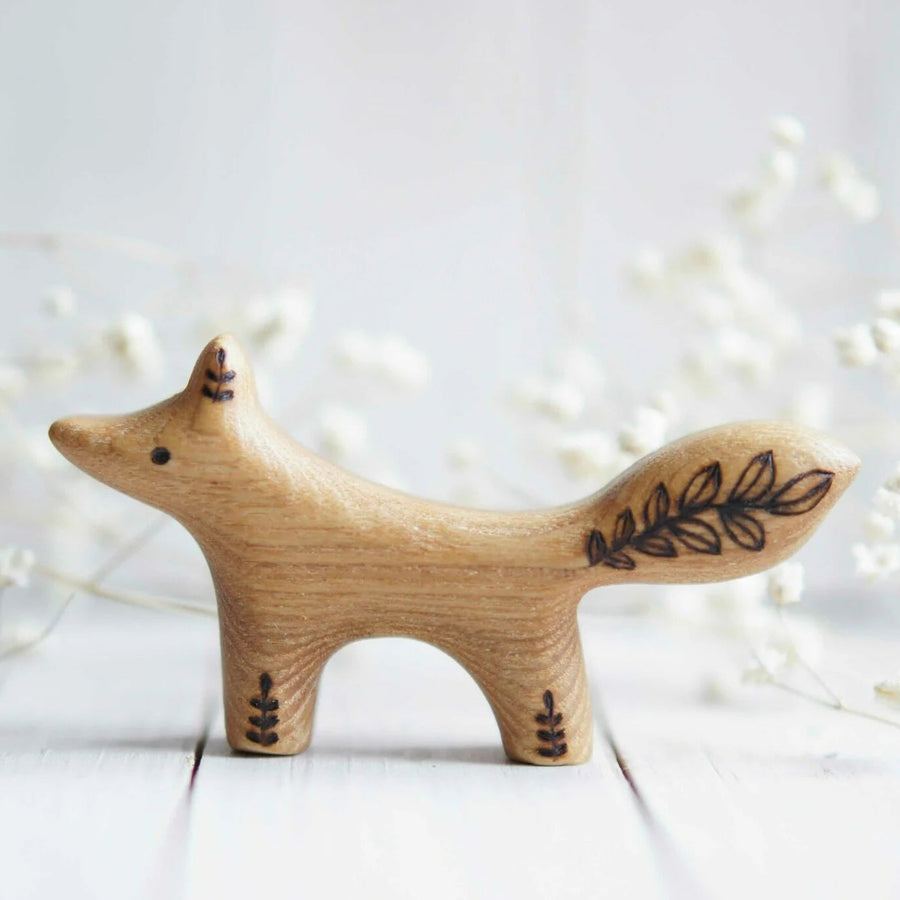 Wooden Baby Fox, Standing