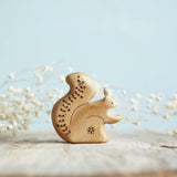 Wooden Squirrel with Flowers · view 2