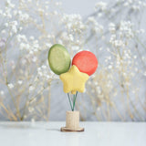 Wooden Balloon Ornament, Green Sparkle · view 1