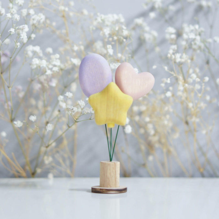 Wooden Balloon Ornament, Lilac Sparkle