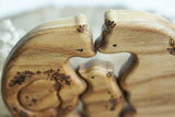 Wooden Bear Family Announcement Puzzle (Mom, Dad, and Two Little Ones) · view 2
