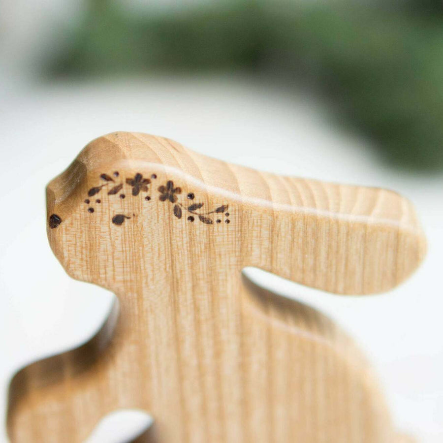Wooden Mama and Baby Bunny Puzzle