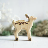 Wooden Fawn Toy, a hand-carved wooden toy by Tiny Fox Hole. · view 1