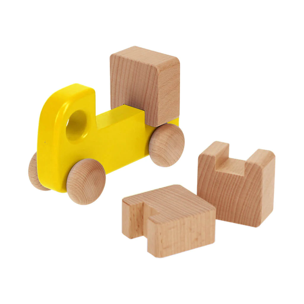 Bajo Small Truck with Blocks, Yellow