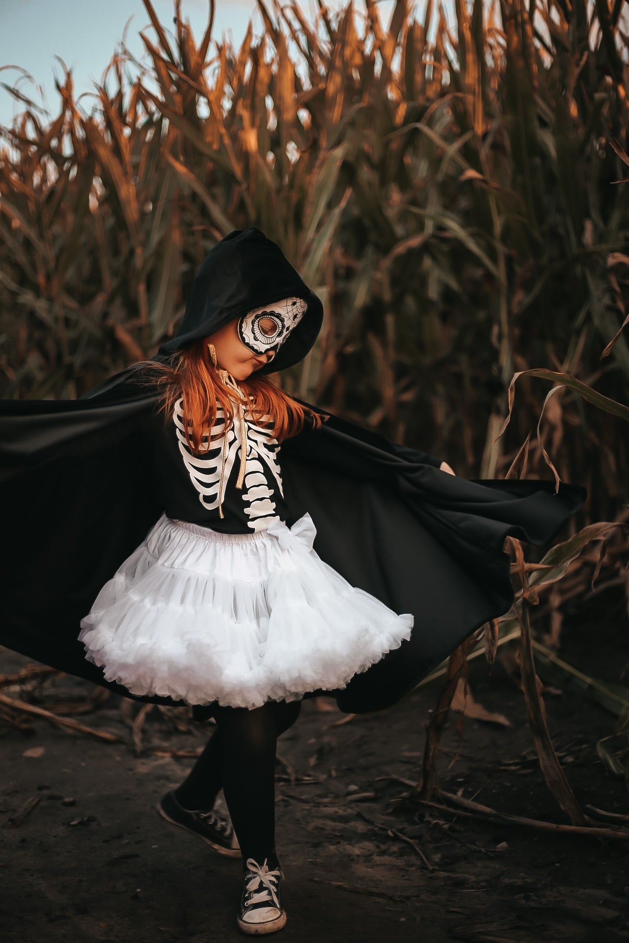 "Black Halloween" Skull Mask