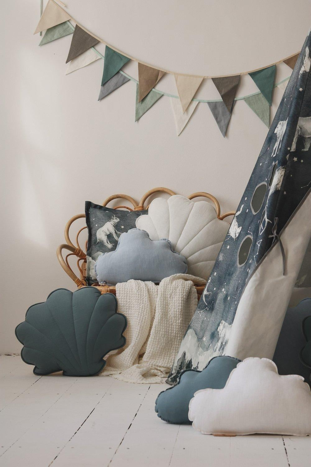 Linen “Baby Blue” Cloud Pillow