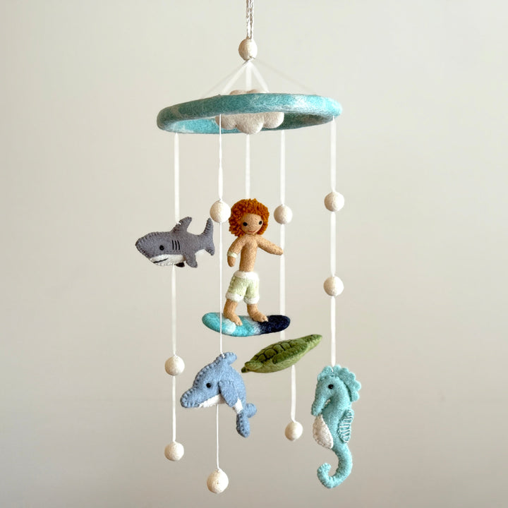 Baby Mobile - Surfer Boy &amp; Ocean Creatures