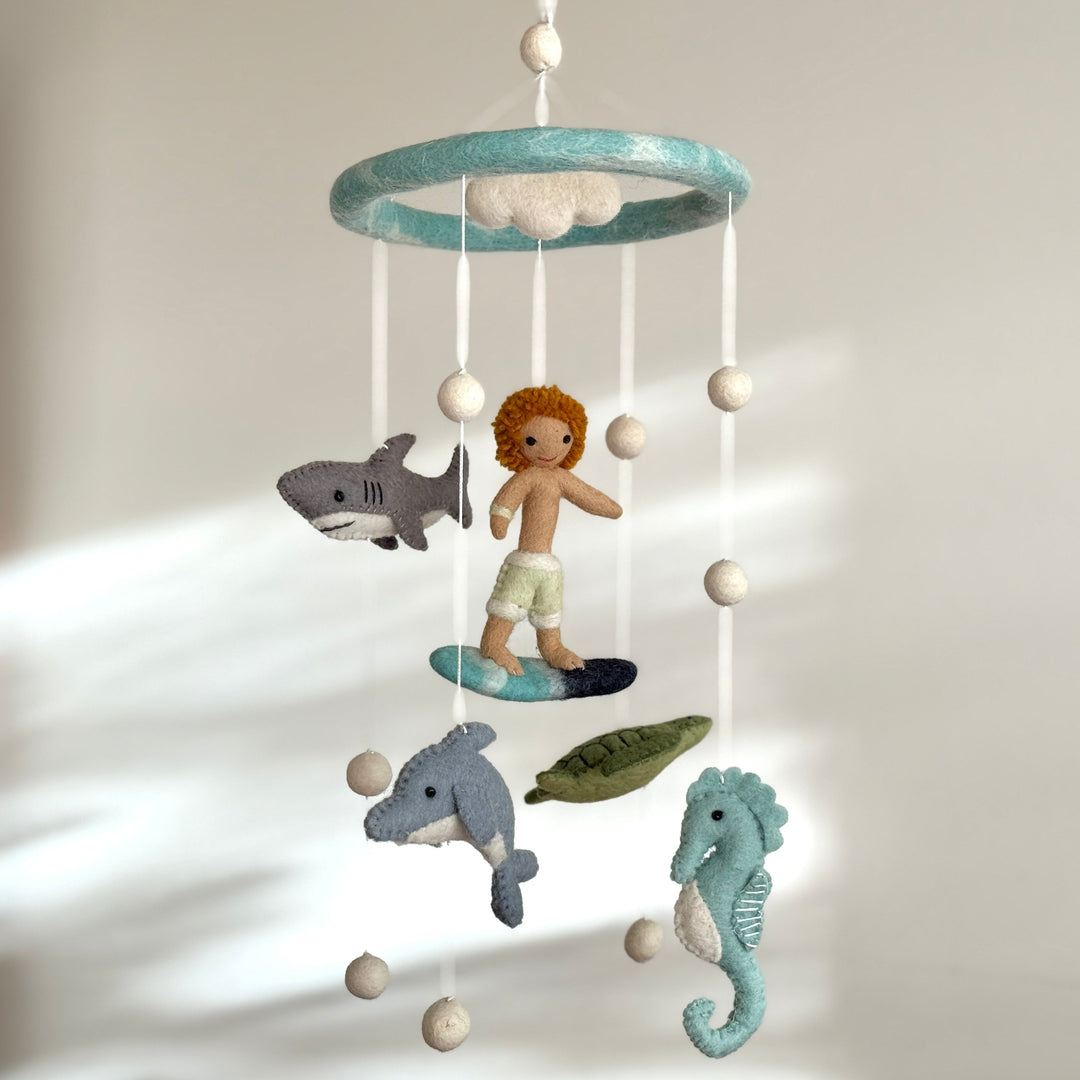 Baby Mobile - Surfer Boy &amp; Ocean Creatures