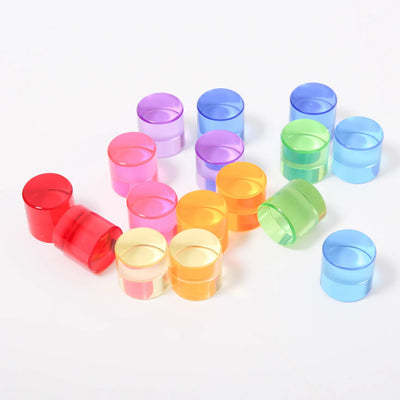 Pre-Order Bauspiel Lucent Cylinders, 16-Piece Set
