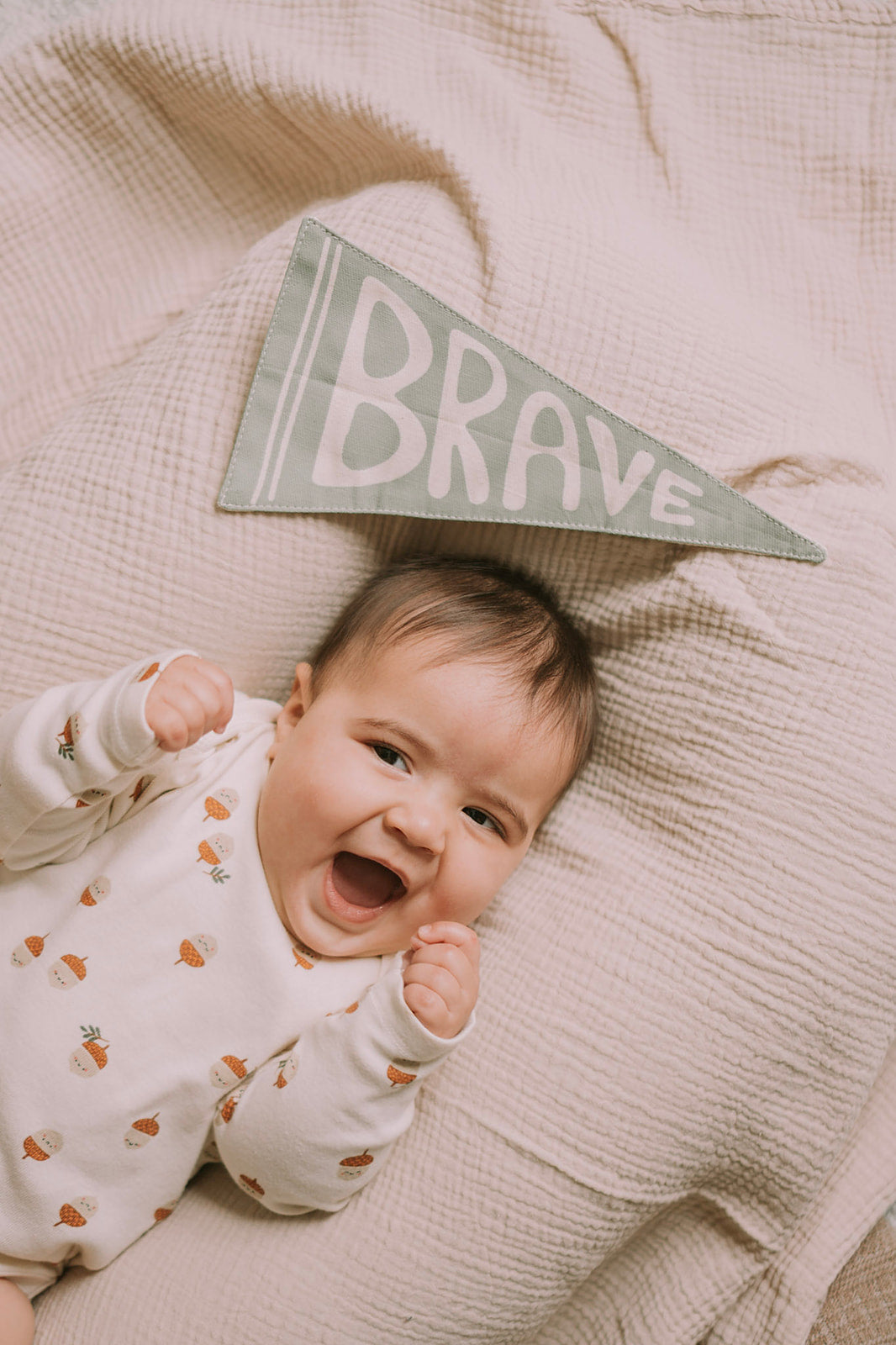 Brave Canvas Pennant | Handmade Triangle Wall Flag