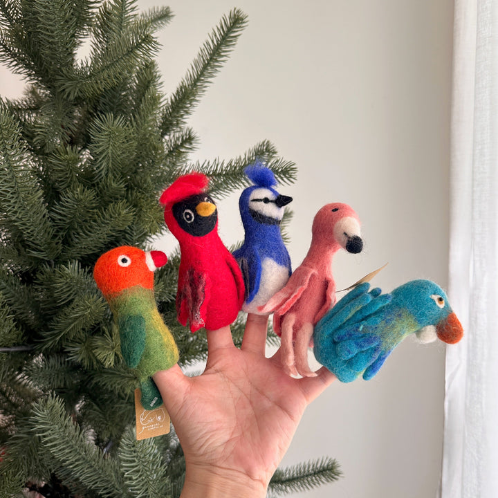 Blue Jay Finger Puppet
