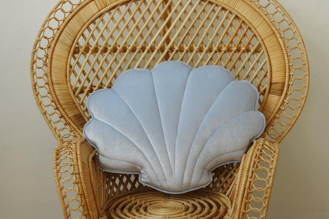 Velvet “Blue Pearl” Shell Pillow