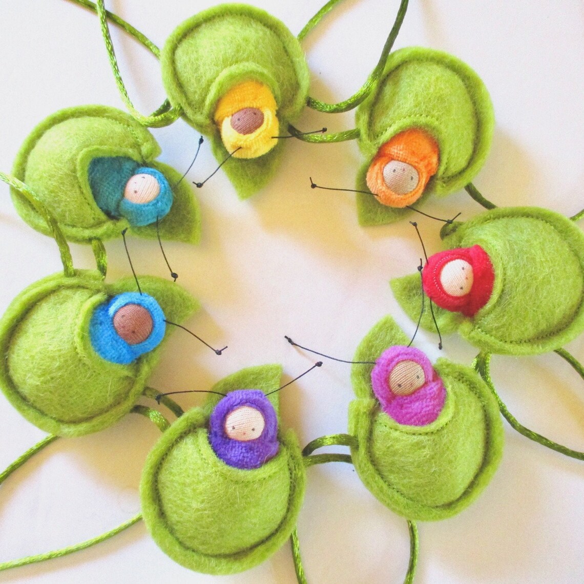 Fairyshadow Love Bug in Leaf Necklace, Assorted Colors