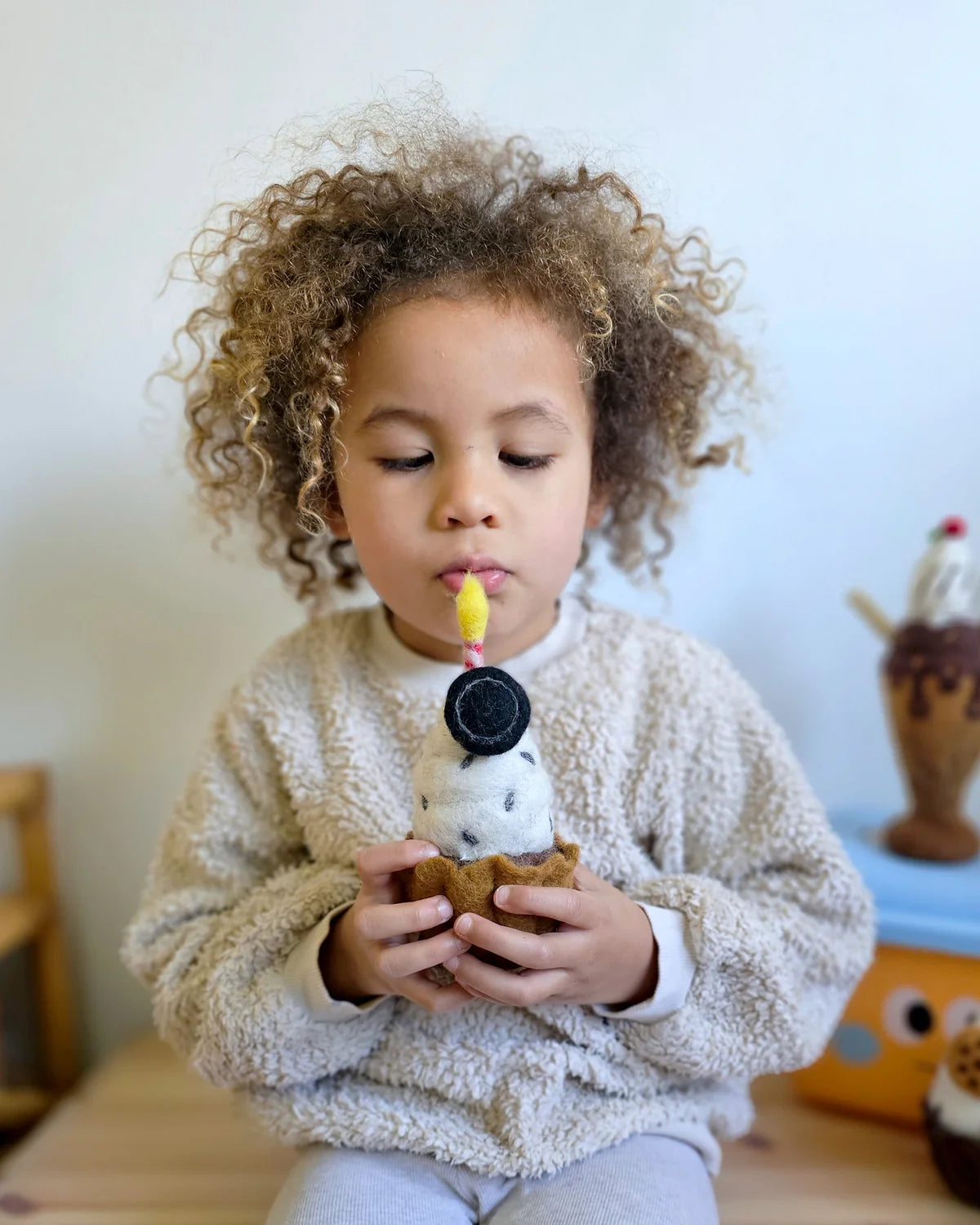 Pre-Order Felt Giant Oreo Cupcake with Candle (Ships end of October)