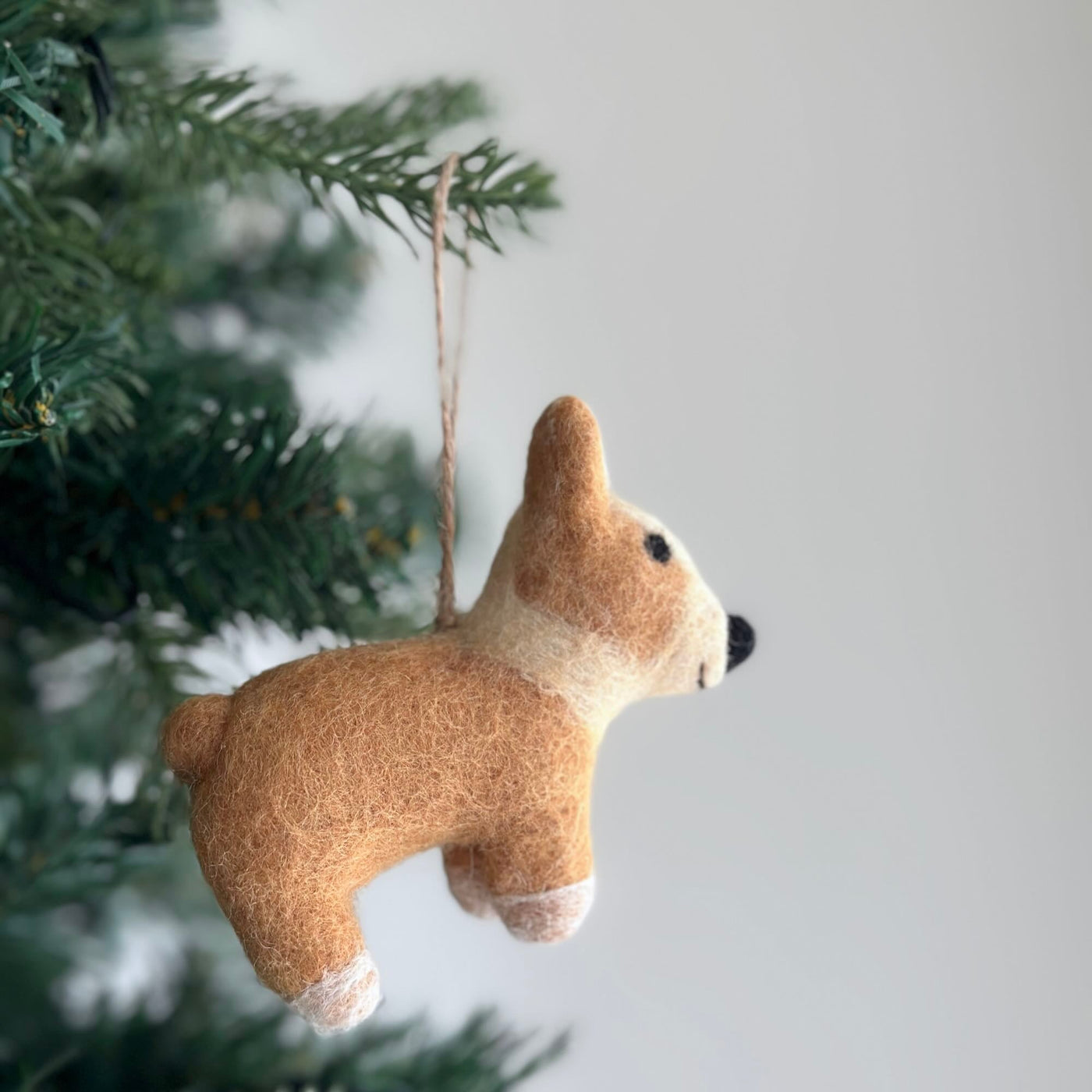 Christmas Corgi Ornament, Dog Ornament