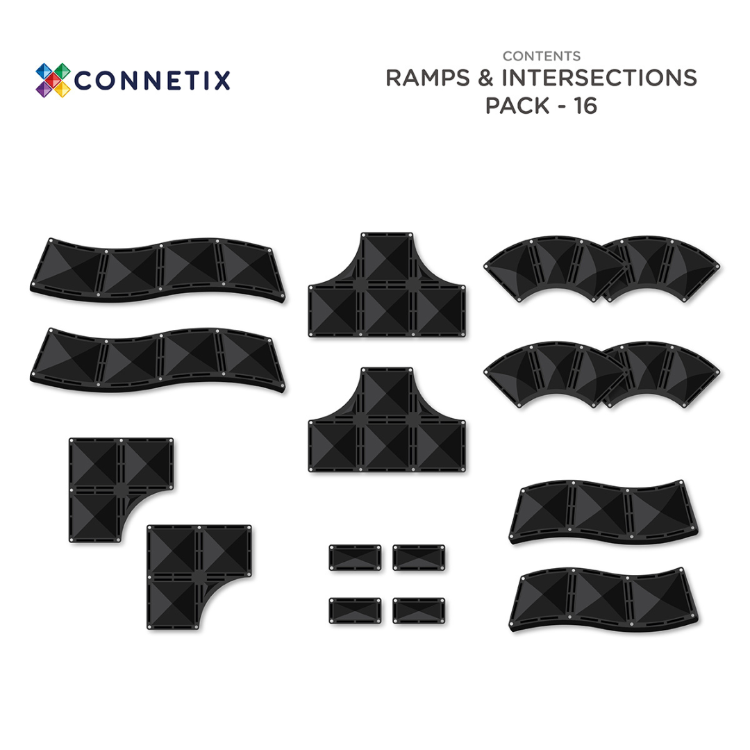 Connetix Tiles Ramps and Intersections Pack 16 pc