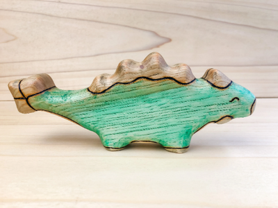 Wooden Ankylosaurus Toy