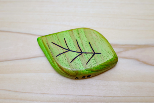 Wooden Green Leaf Toy