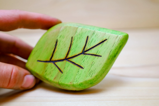 Wooden Green Leaf Toy