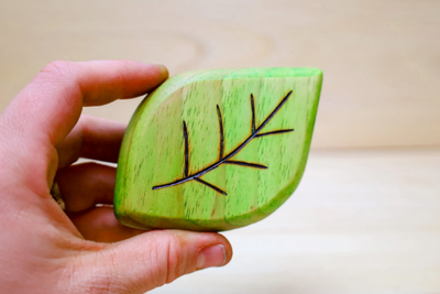 Wooden Green Leaf Toy