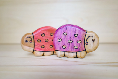 Wooden Lovebug Toy~ Pink Or Purple