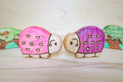 Wooden Lovebug Toy~ Pink Or Purple