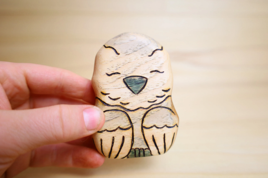 Wooden Snow Owl Toy