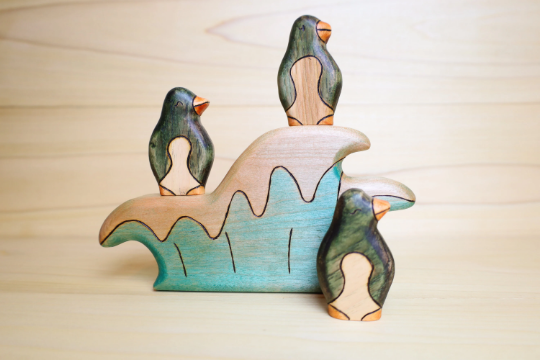 Wooden Penguin Toy