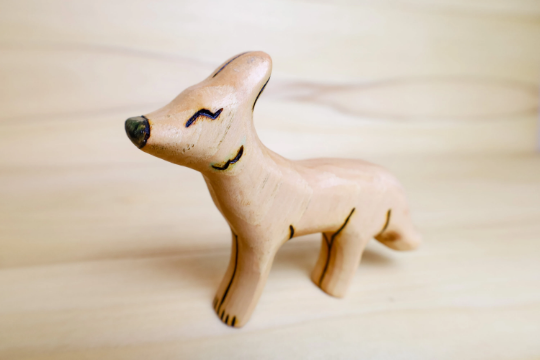 Wooden Arctic Fox Toy