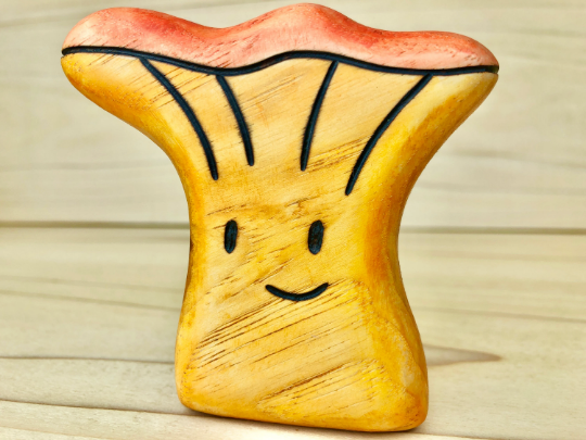 PREORDER - Wooden Chanterelle Mushroom Toy