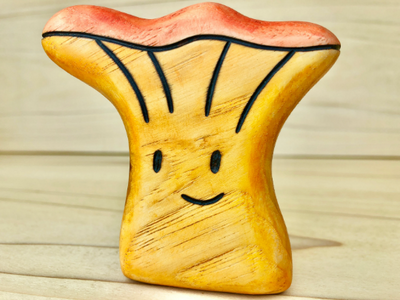 PREORDER - Wooden Chanterelle Mushroom Toy