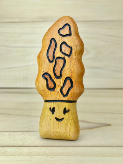 PREORDER - Wooden Morel Mushroom Toy